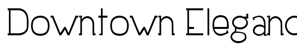 Downtown Elegance font preview